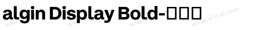 algin Display Bold字体转换